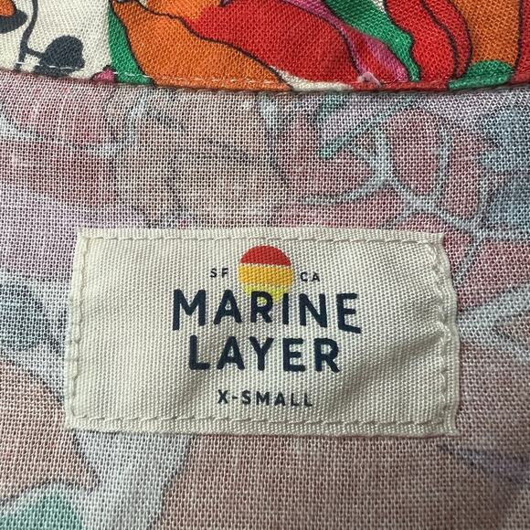 Marine Layer Lucy Short Sleeve Top in Vintage Floral Size XS - Picture 4 of 5